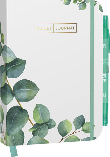 Bild zu Bullet Journal "Leaves" 05 mit original Tombow TwinTone Dual-Tip Marker 86 mint green