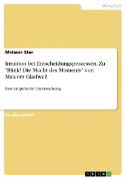 Bild zu Blink! Die Macht des Moments nach Malcom Gladwell (eBook) von Stor, Melanie