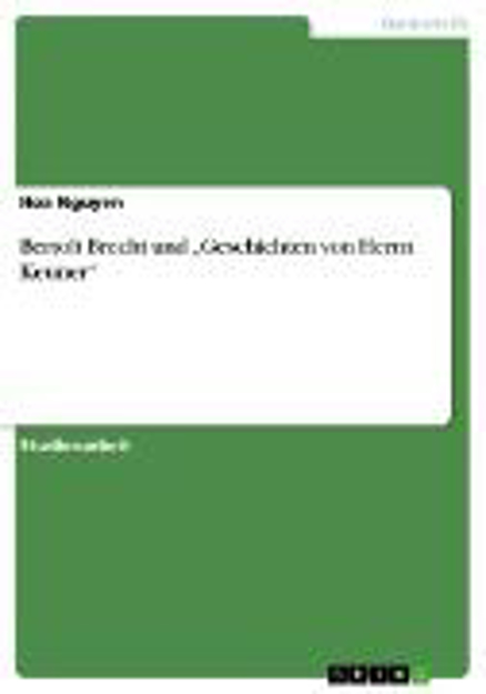 Bild zu Bertolt Brecht und "Geschichten von Herrn Keuner" (eBook) von Nguyen, Hoa