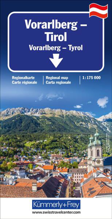 Bild zu Kümmerly+Frey Regional-Strassenkarte Vorarlberg, Tirol 1:175.000. 1:175'000