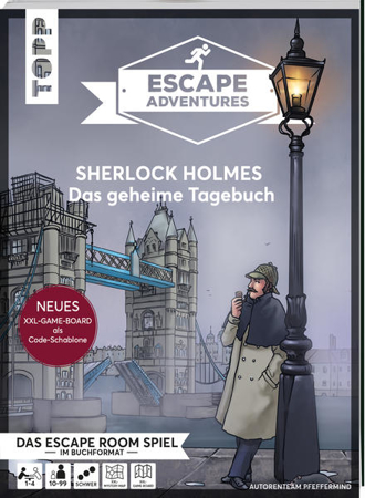 Bild zu Escape Adventures - Sherlock Holmes: Das geheime Tagebuch (NEUE Codeschablone für mehr Rätselspaß) von Autorenteam Pfeffermind 